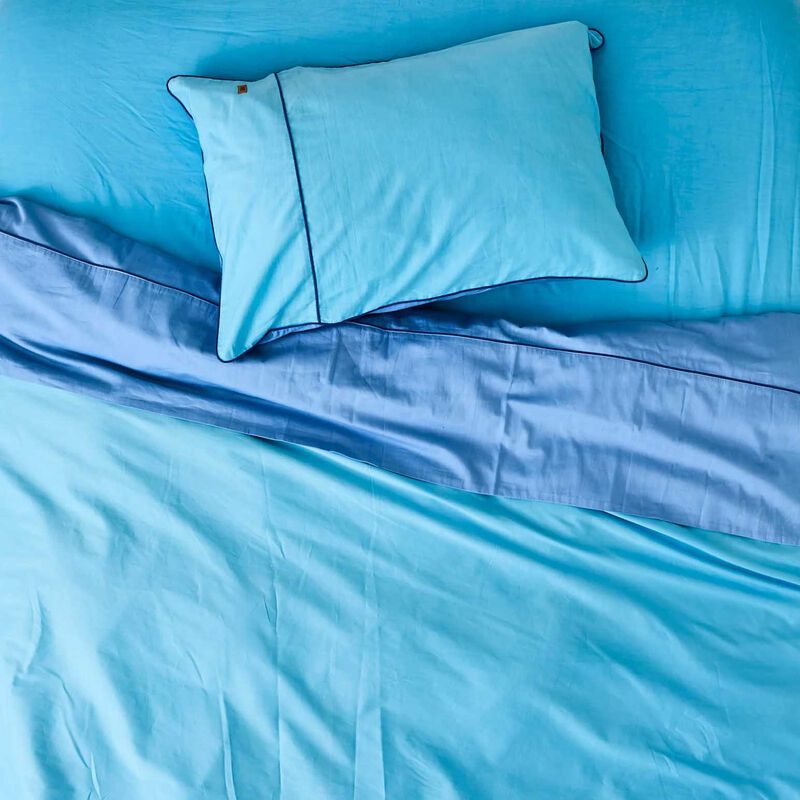 Kip&Co Glow In Blue Bamboo Cotton Pillowcases Standard 2 Piece Set image number 1